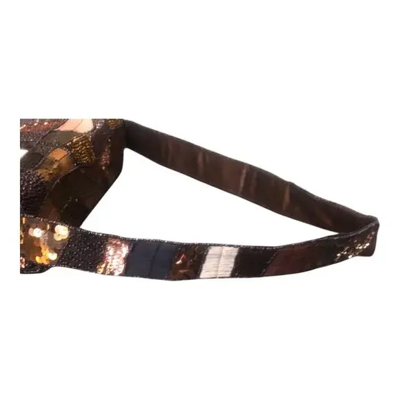 K.C. Malhan Marilyn Purse Beaded Sequined Evening Shoulder Bag Magnetic Clasp - Picture 11 of 16